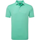 FootJoy Micro Feeder Stripe Lisle polo de hombre, lagoon/mint