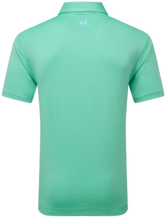 FootJoy Micro Feeder Stripe Lisle polo de hombre, lagoon/mint