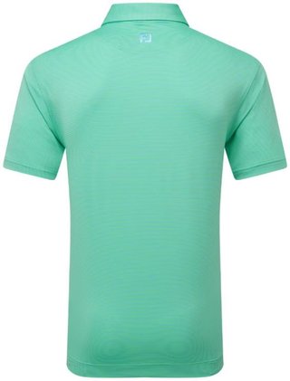 FootJoy Micro Feeder Stripe Lisle polo de hombre, lagoon/mint