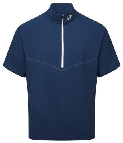 FootJoy Zephyr Short Sleeve Windshirt chaqueta cortavientos para hombre, azul marino
