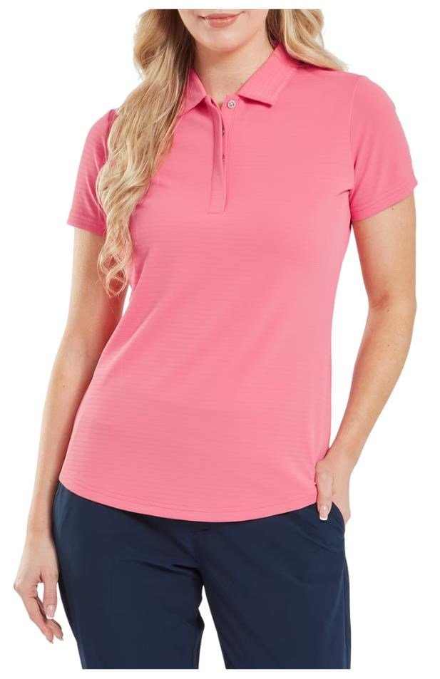 FootJoy Jacquard SS damas polo, pink lemonade