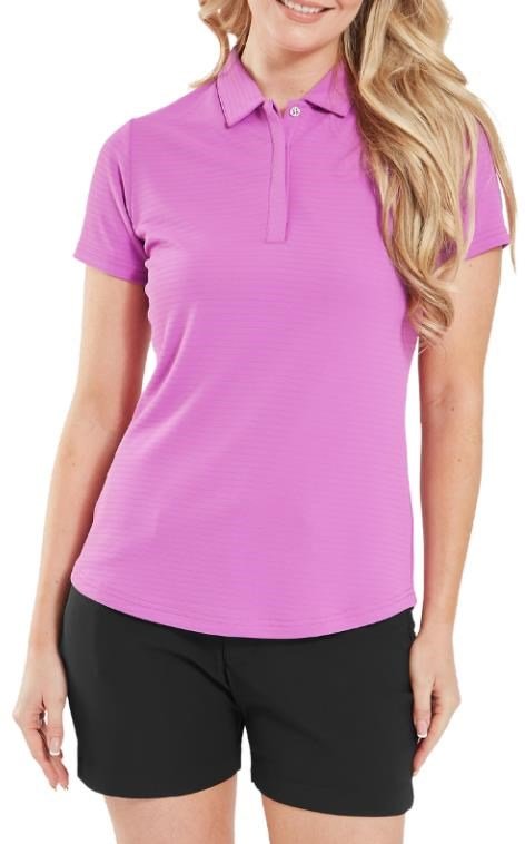 FootJoy Jacquard SS polo de mujer, berry