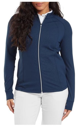 FootJoy Embossed Full-Zip Midlayer sudadera de mujer, navy