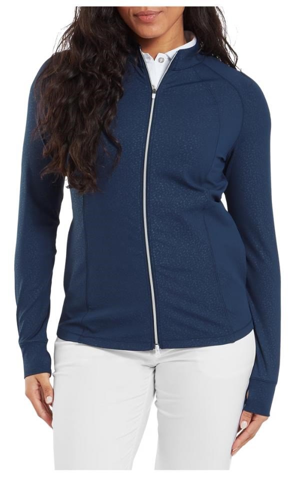FootJoy Embossed Full-Zip Midlayer sudadera de mujer, navy