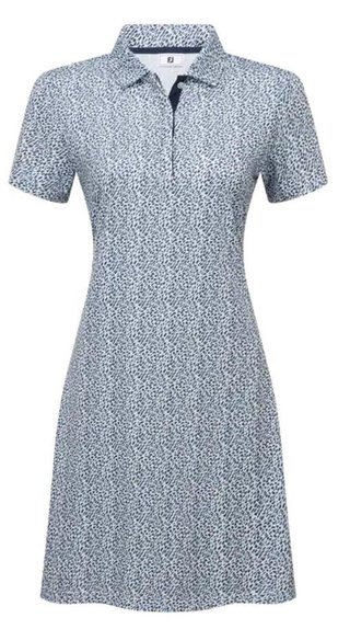 FootJoy Animal Print vestido de mujer, blanco/skyway/navy