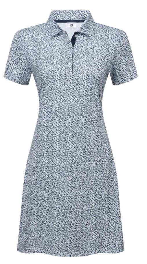 FootJoy Animal Print vestido de mujer, blanco/skyway/navy