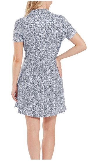 FootJoy Animal Print vestido de mujer, blanco/skyway/navy