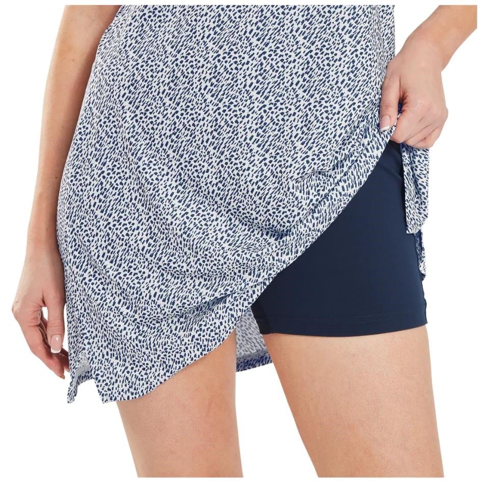 FootJoy Animal Print vestido de mujer, blanco/skyway/navy