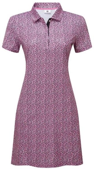 FootJoy Animal Print vestido de golf para mujer, blanco/berry/negro