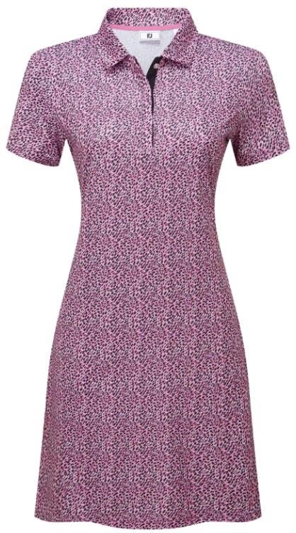 FootJoy Animal Print vestido de golf para mujer, blanco/berry/negro