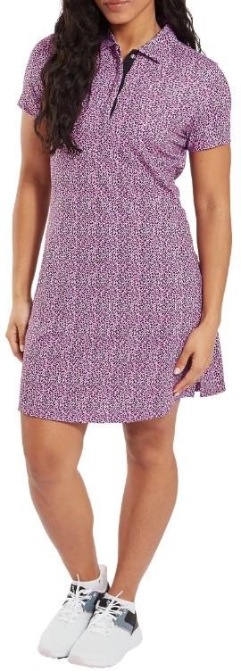 FootJoy Animal Print vestido de golf para mujer, blanco/berry/negro