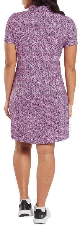 FootJoy Animal Print vestido de golf para mujer, blanco/berry/negro