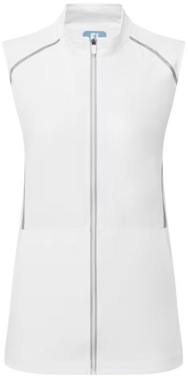 FootJoy TempoSeries Full-Zip chaleco de mujer, blanco/plata
