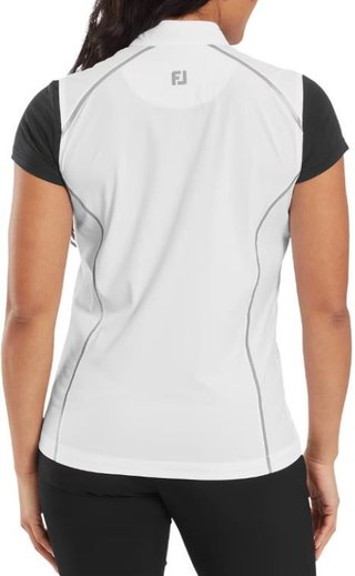 FootJoy TempoSeries Full-Zip chaleco de mujer, blanco/plata
