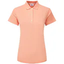 FootJoy Stretch Pique Solid polo de mujer, papaya