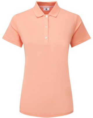 FootJoy Stretch Pique Solid polo de mujer, papaya
