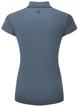 FootJoy Cap Sleeve Lisle polo de mujer, heather navy