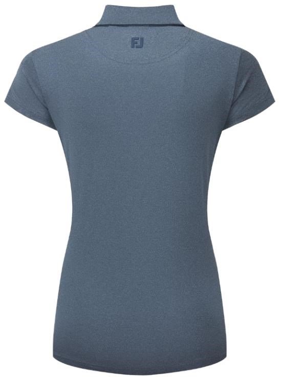 FootJoy Cap Sleeve Lisle polo de mujer, heather navy
