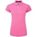 FootJoy Cap Sleeve Lisle polo de mujer, heather hot pink