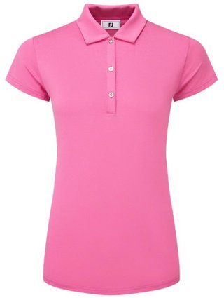 FootJoy Cap Sleeve Lisle polo de mujer, heather hot pink