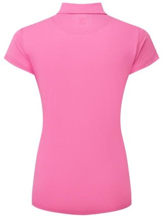FootJoy Cap Sleeve Lisle polo de mujer, heather hot pink