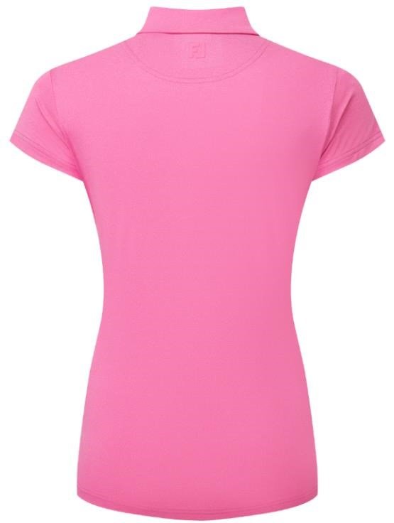 FootJoy Cap Sleeve Lisle polo de mujer, heather hot pink