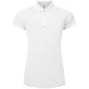 FootJoy Cap Sleeve Lisle polo de mujer, blanco