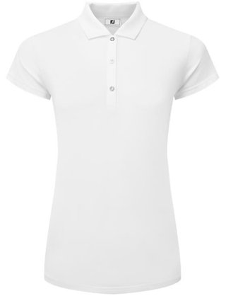 FootJoy Cap Sleeve Lisle polo de mujer, blanco