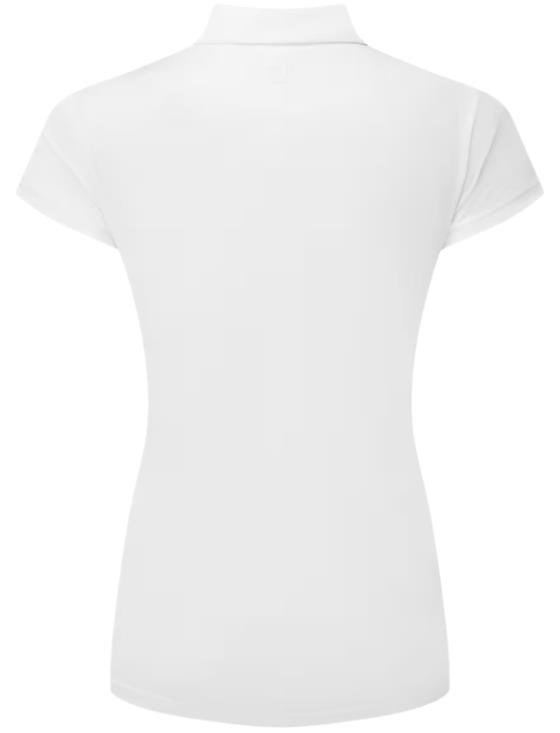 FootJoy Cap Sleeve Lisle polo de mujer, blanco