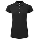 FootJoy Cap Sleeve Lisle polo de mujer, negro
