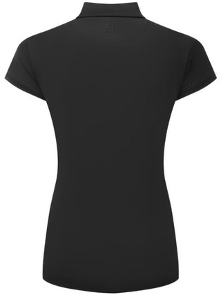 FootJoy Cap Sleeve Lisle polo de mujer, negro