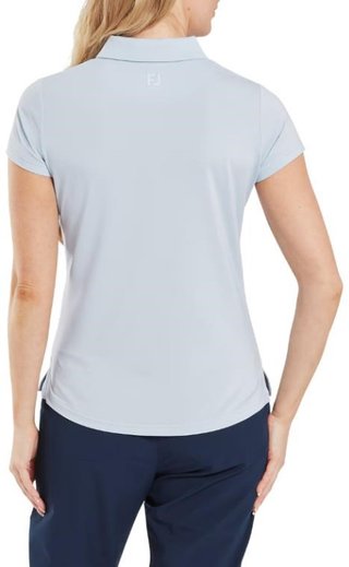 FootJoy Cap Sleeve Lisle polo de mujer, skyway