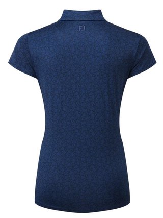FootJoy Painted Floral Cap Sleeve polo de mujer, azul marino