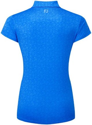 FootJoy Painted Floral Cap Sleeve Lisle polo de mujer, cobalto