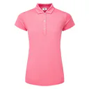 FootJoy Painted Floral Cap Sleeve Lisle polo de mujer, pink lemonade