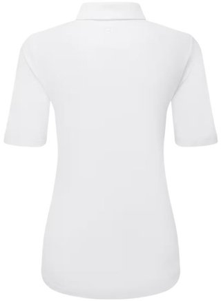 FootJoy Half Sleeve Ruched Lisle polo de mujer, blanco