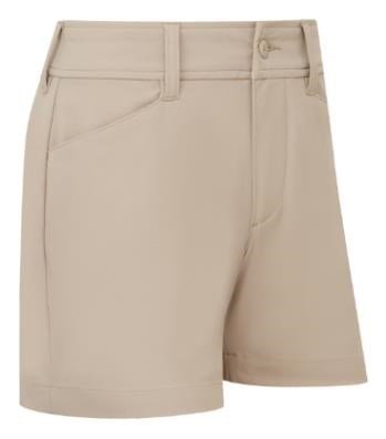 FootJoy ladies shorts, beige → category is "Kraťasy" (shorts/apparel), gender is women's (ladies), color is beige.
