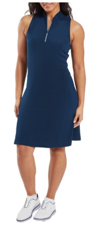 FootJoy 1/4-Zip Sleeveless vestido de mujer sin mangas, azul marino