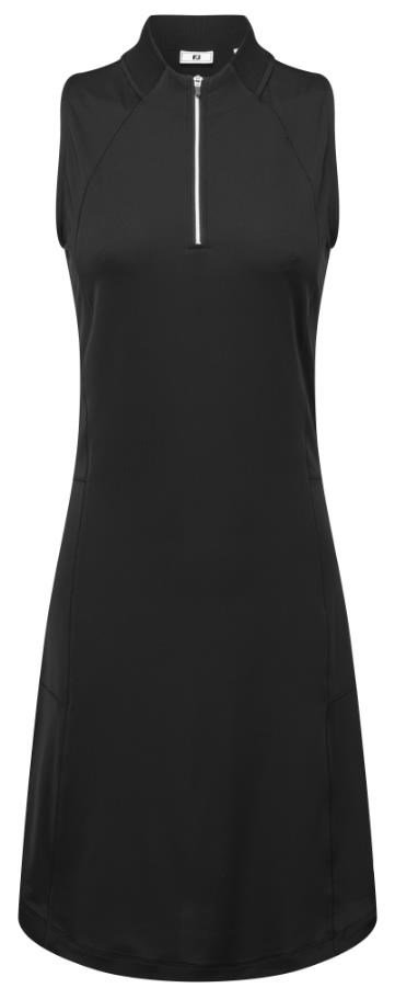 FootJoy 1/4-Zip Sleeveless vestido de mujer sin mangas, negro