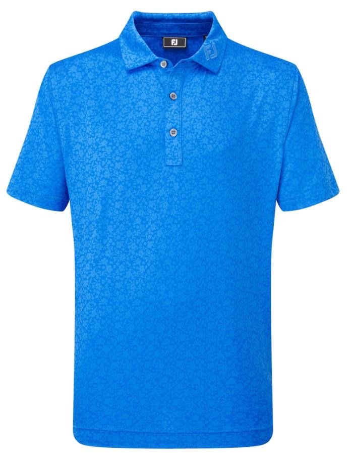 FootJoy Painted Floral Lisle junior polo, cobalto