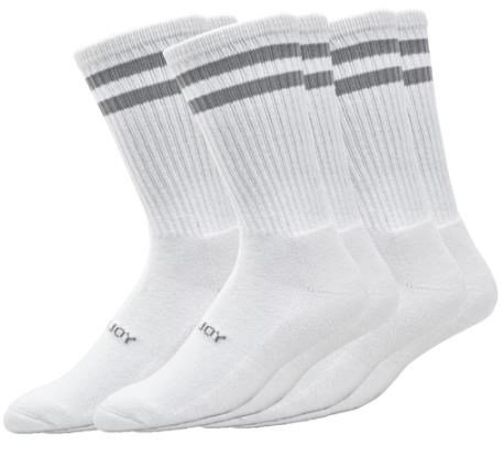 FootJoy ComfortSof Crew calcetines de hombre, blanco/gris (3 pares)