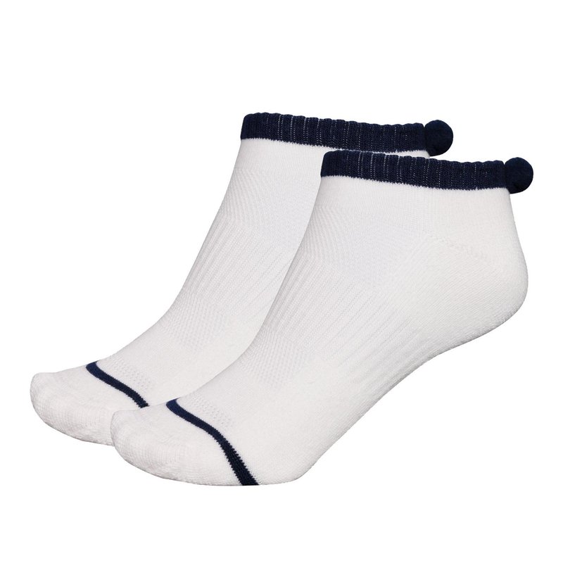 FootJoy ProDry Pom-Pom calcetines de mujer, blanco/marino