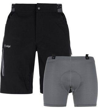 Kilpi Trackeer-M pantalones cortos de ciclismo para hombre, negro