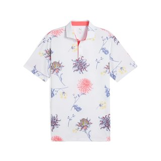 Puma Mattr Dahlia polo de hombre, white glow/peach frost