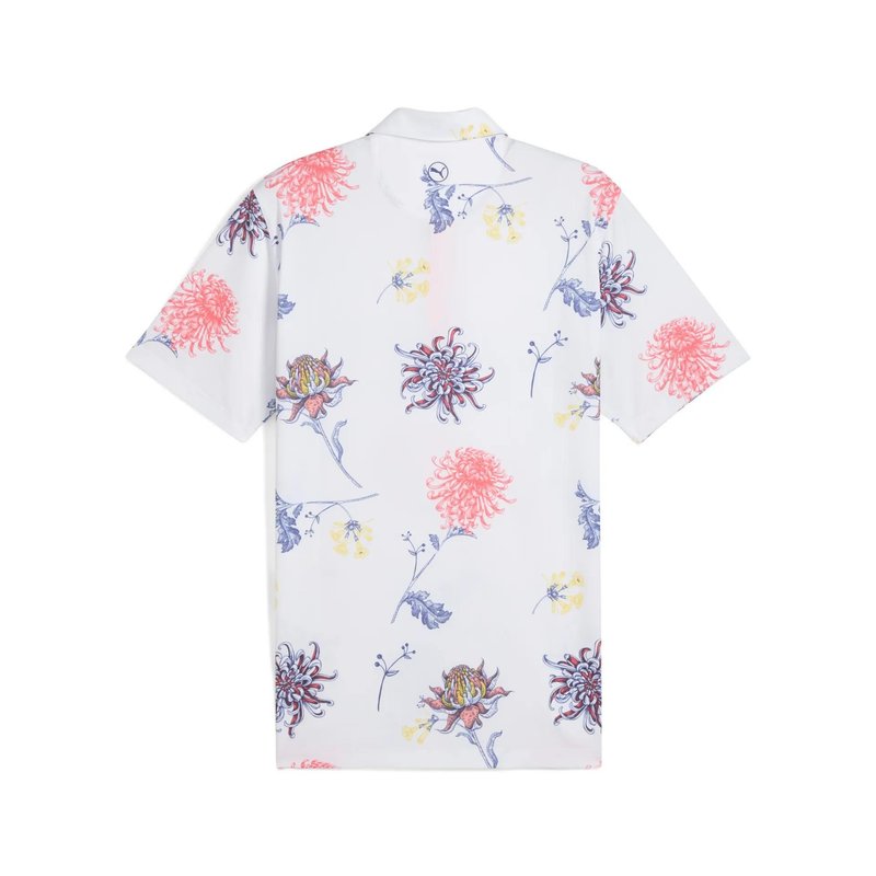Puma Mattr Dahlia polo de hombre, white glow/peach frost