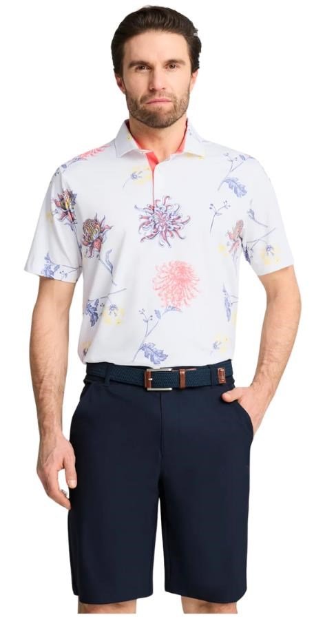 Puma Mattr Dahlia polo de hombre, white glow/peach frost