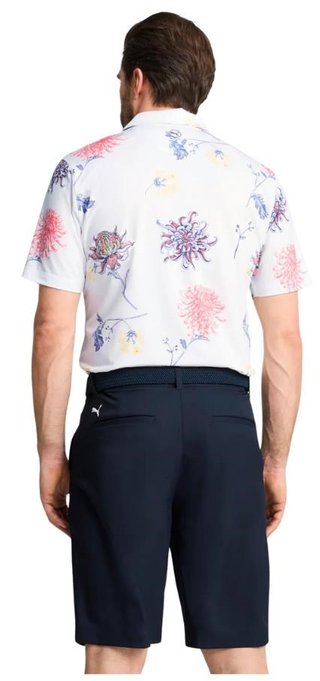 Puma Mattr Dahlia polo de hombre, white glow/peach frost