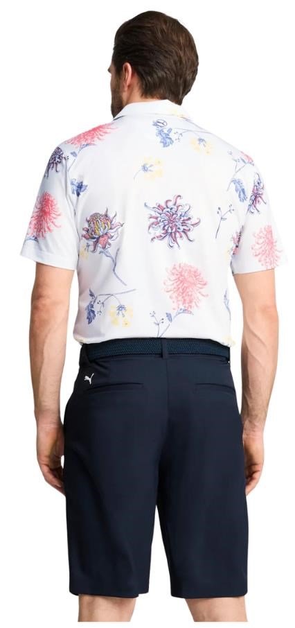 Puma Mattr Dahlia polo de hombre, white glow/peach frost