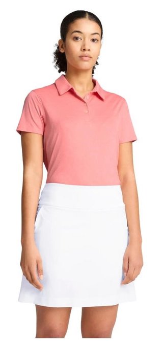 Puma MATTR Lianas Jacquard polo de mujer, peach frost