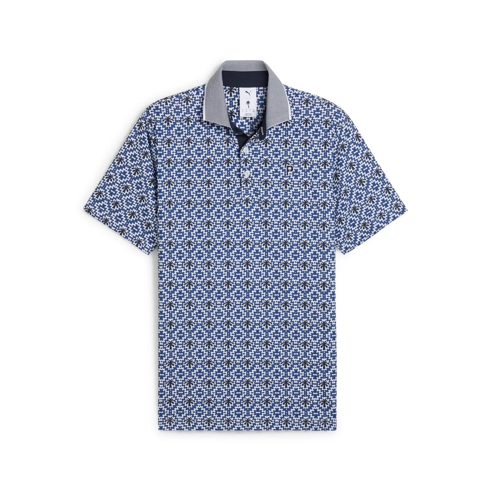 Puma X PTC Tile polo de hombre, white glow/deep navy
